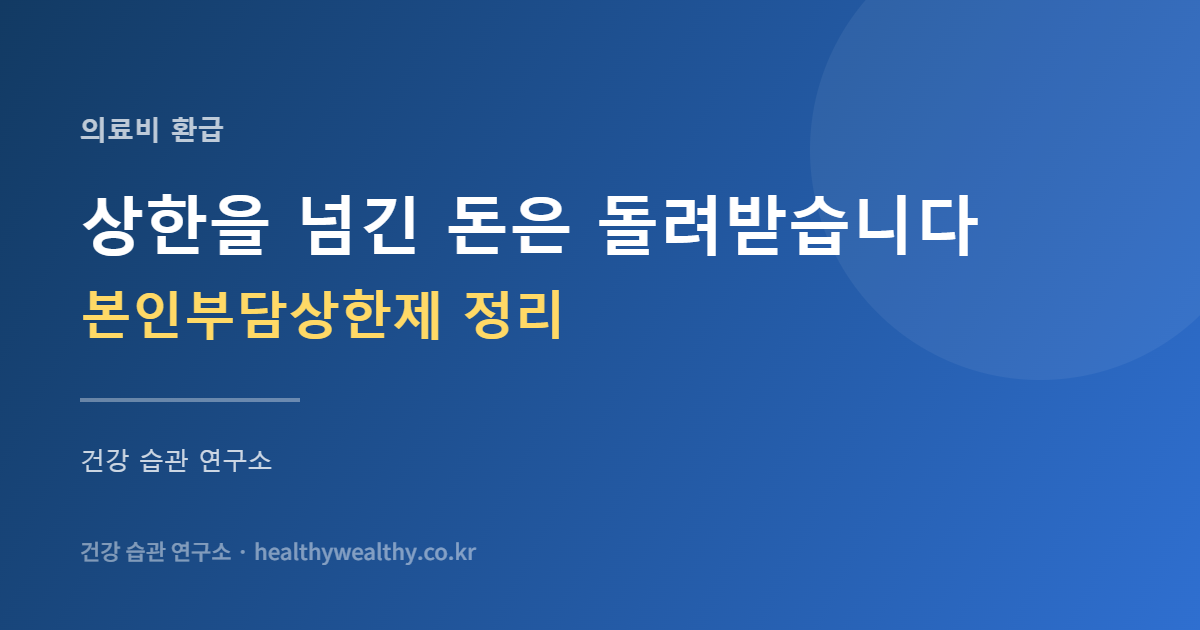 건강보험 본인부담상한제 환급 안내 카드 이미지
